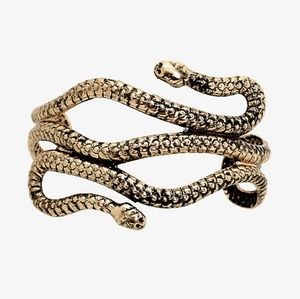 Gold Snake Cuff Bracelet 🐍